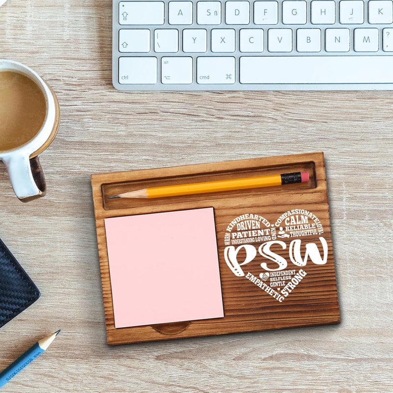 akeke Personal Support Worker Gifts, Appreciation Thank You Gifts for Personal Support Worker Office Decor, Gifts for PSW Desk Self-Stick Note Pad Holders GAA28 - Image 3